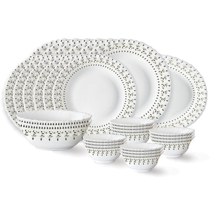 Larah Ora Gold Dinner Set, 35 pc