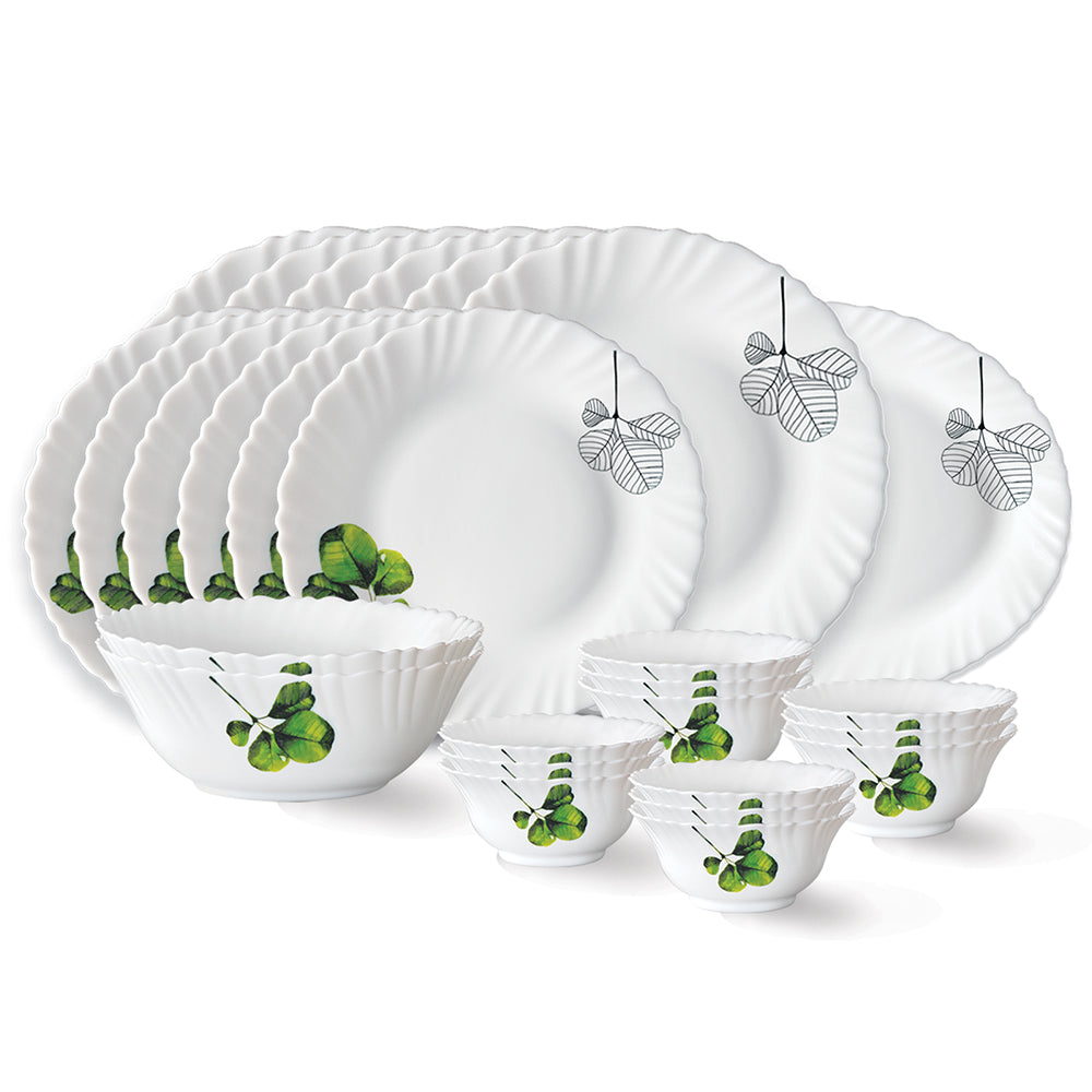 My Borosil Opalware Dinner Sets 27 pc Set: Serves 6 Larah by Borosil Oval Dinner Set