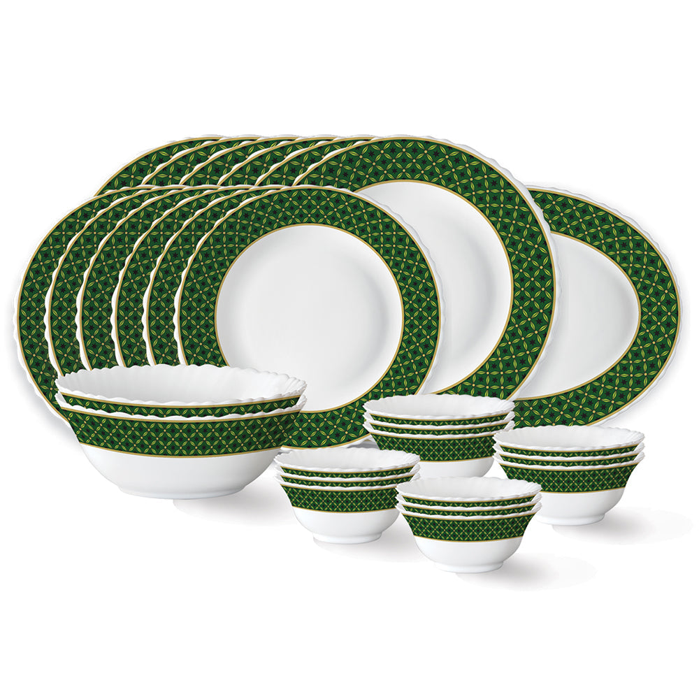 My Borosil Opalware Dinner Sets 27 pc Set: Serves 6 Larah by Borosil Yuri Dinner Set