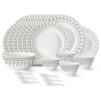 Larah Ora Gold Dinner Set, 35 pc