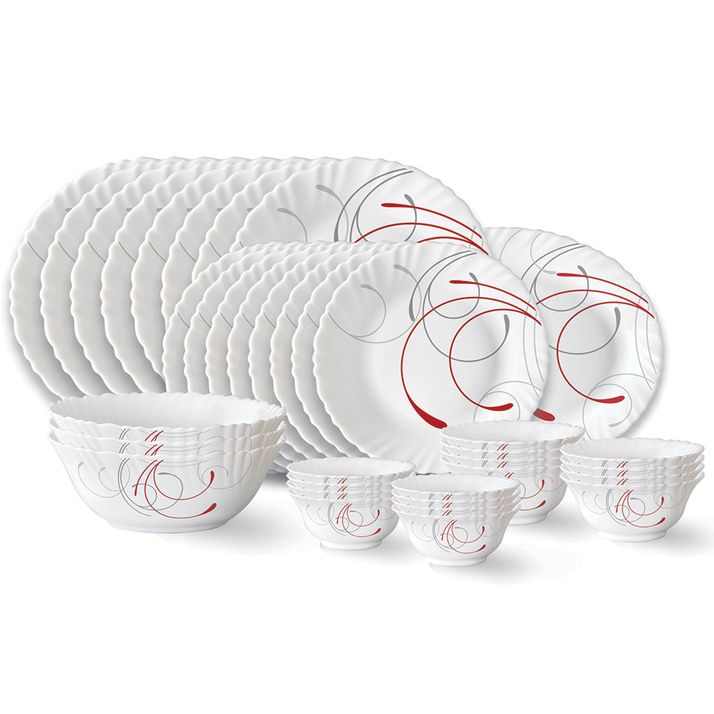 My Borosil Opalware Dinner Sets 36 pc Set: Serves 8 Larah by Borosil Boro Dinner Set