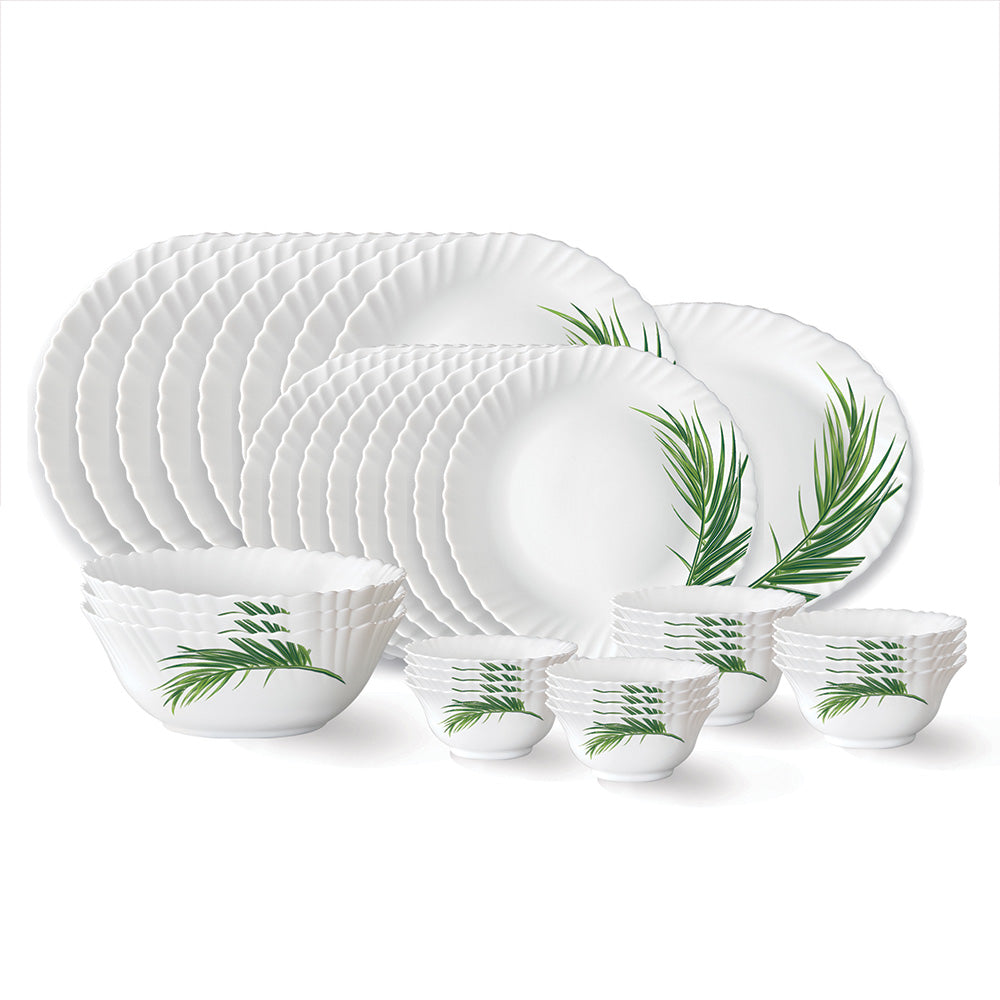 My Borosil Opalware Dinner Sets 36 pc Set: Serves 8 Larah by Borosil Crescent Dinner Set