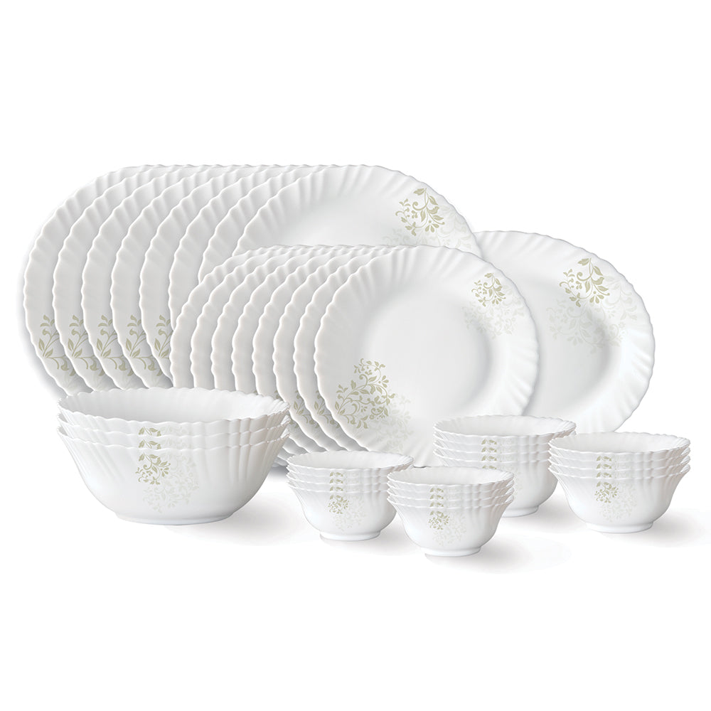 My Borosil Opalware Dinner Sets 36 pc Set: Serves 8 Larah by Borosil Ingot Dinner Set