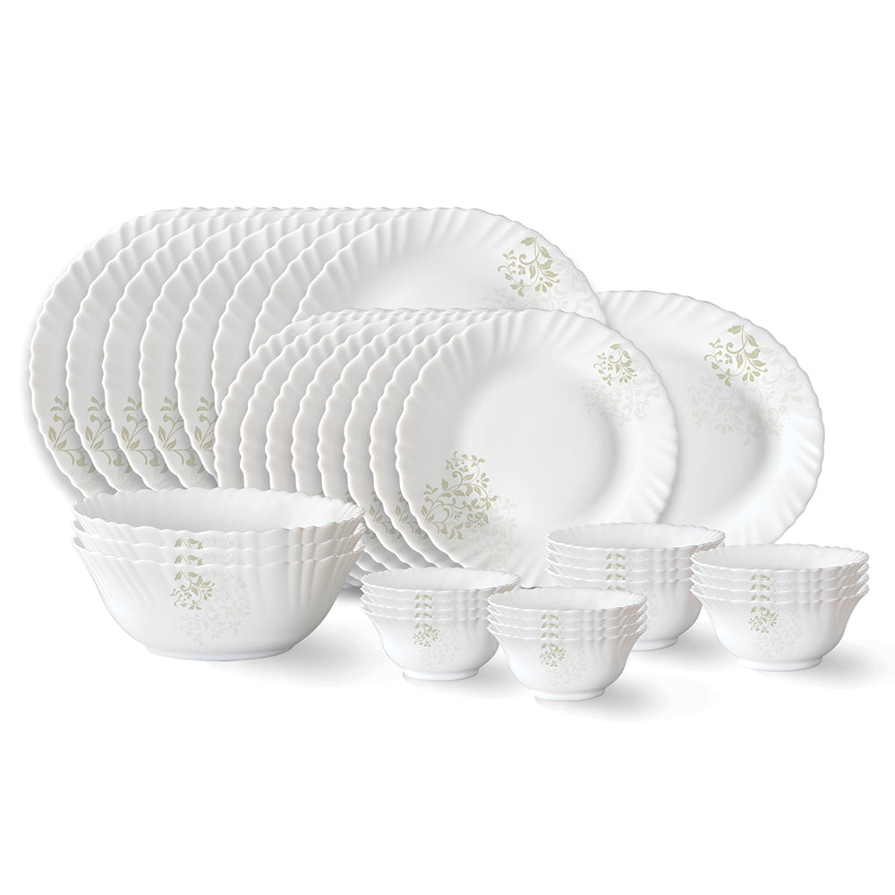 Larah by Borosil Ingot Dinner Set, 53 pc