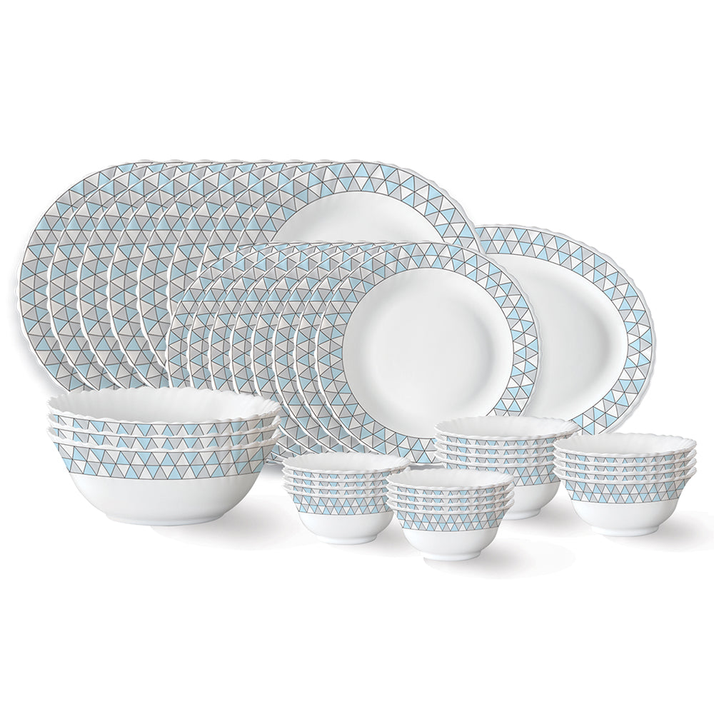 My Borosil Opalware Dinner Sets 36 pc Set: Serves 8 Larah by Borosil Weave Dinner Set