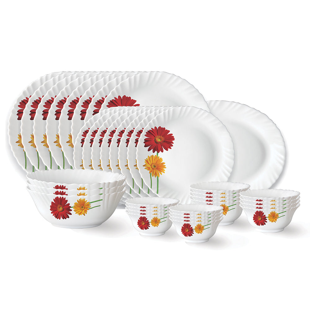 My Borosil Opalware Dinner Sets 36 pc Set: Serves 8 Larah by Borosil Zinnia Dinner Set