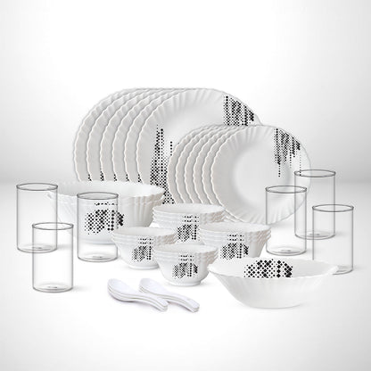 Larah by Borosil Slate Dinner Set, 23 pc
