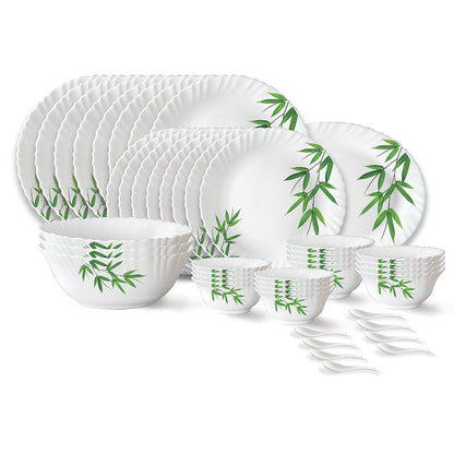Larah Bamboo Leaves Dinner Set, 66 pc
