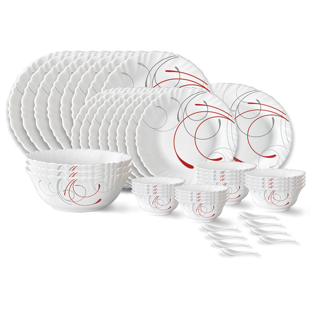 My Borosil Opalware Dinner Sets 44 pc Set: Serves 8 Larah by Borosil Boro Dinner Set