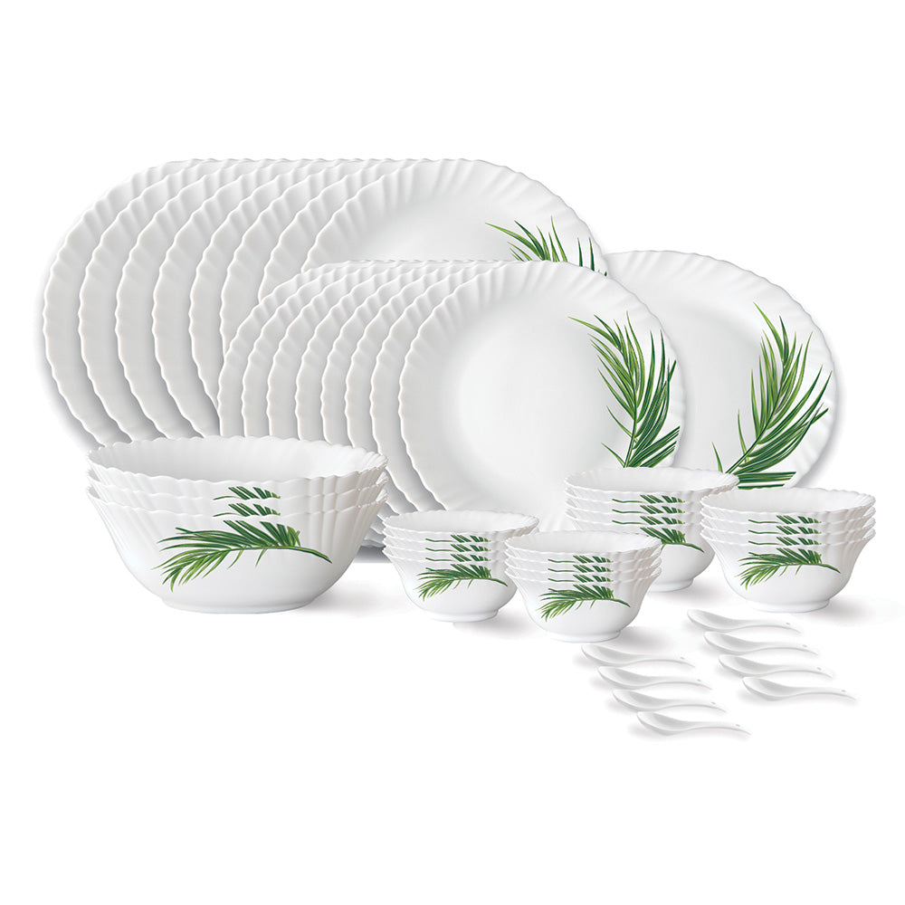 My Borosil Opalware Dinner Sets 44 pc Set: Serves 8 Larah by Borosil Crescent Dinner Set