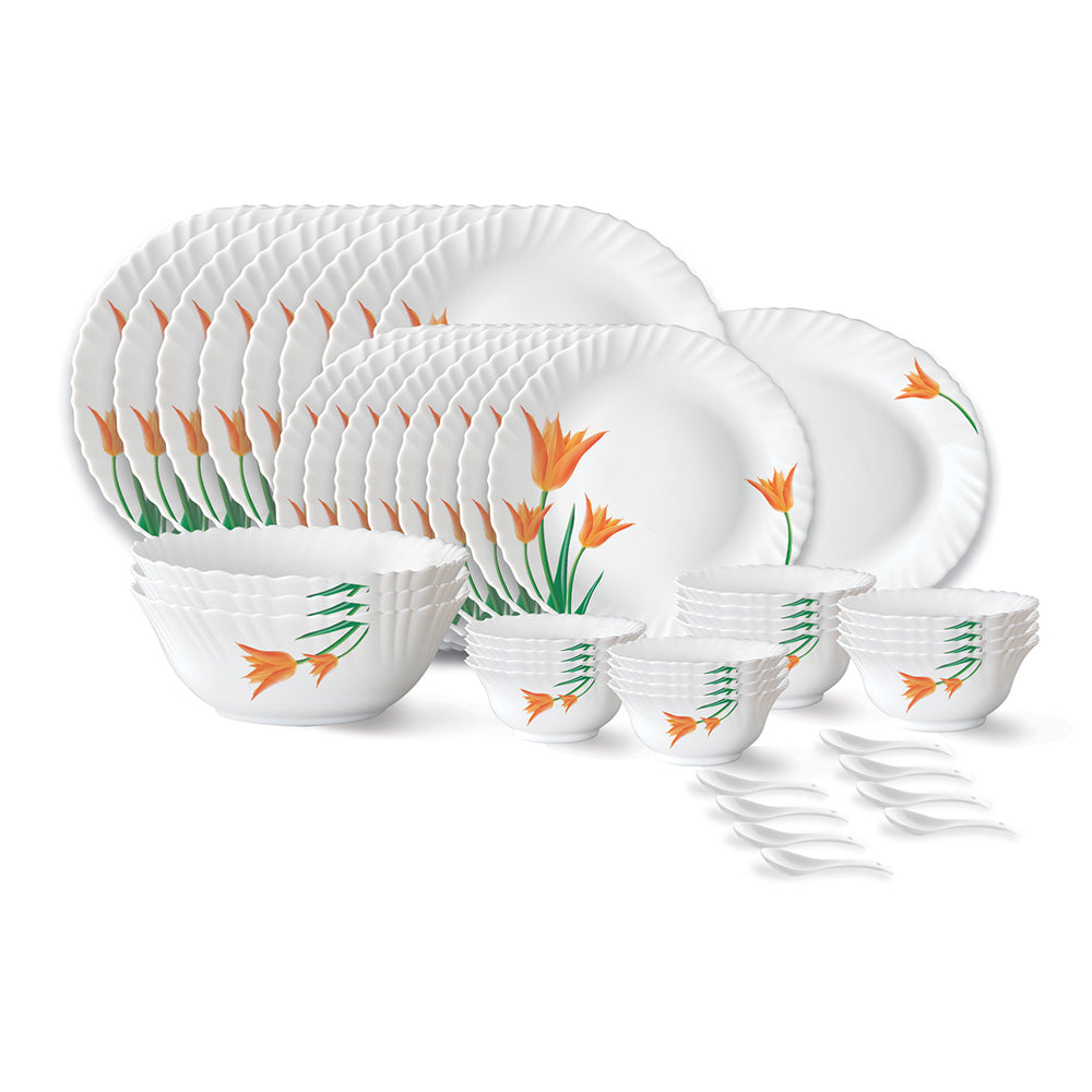 My Borosil Opalware Dinner Sets 44 pc Set: Serves 8 Larah by Borosil Firefly Dinner Set