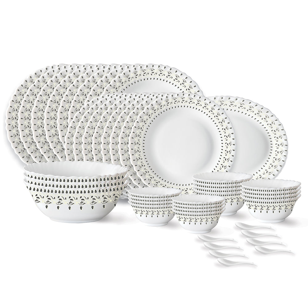 My Borosil Opalware Dinner Sets 44 pc Set: Serves 8 Larah by Borosil Ora Gold Dinner Set