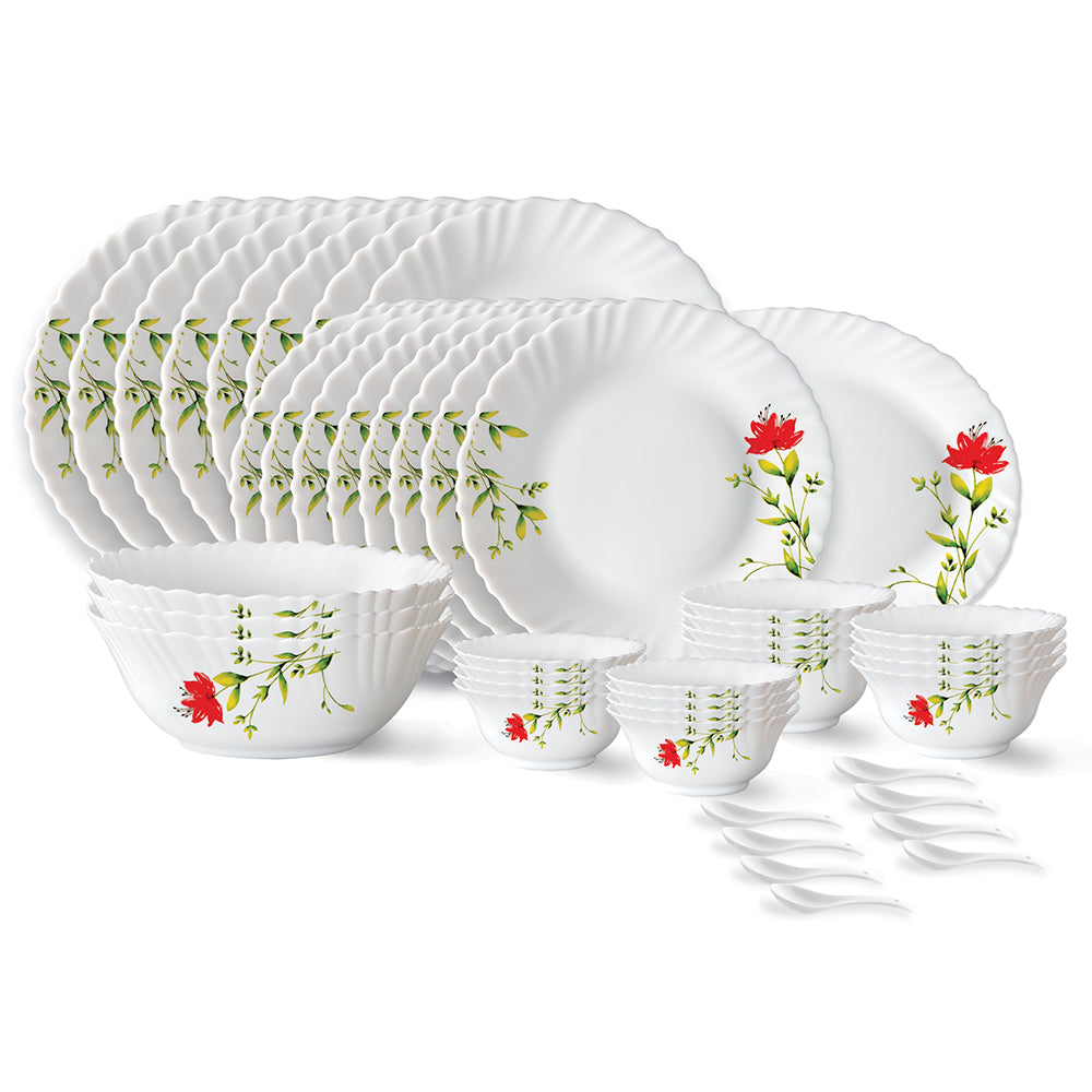 My Borosil Opalware Dinner Sets 44 pc Set: Serves 8 Larah by Borosil Oriental Dinner Set