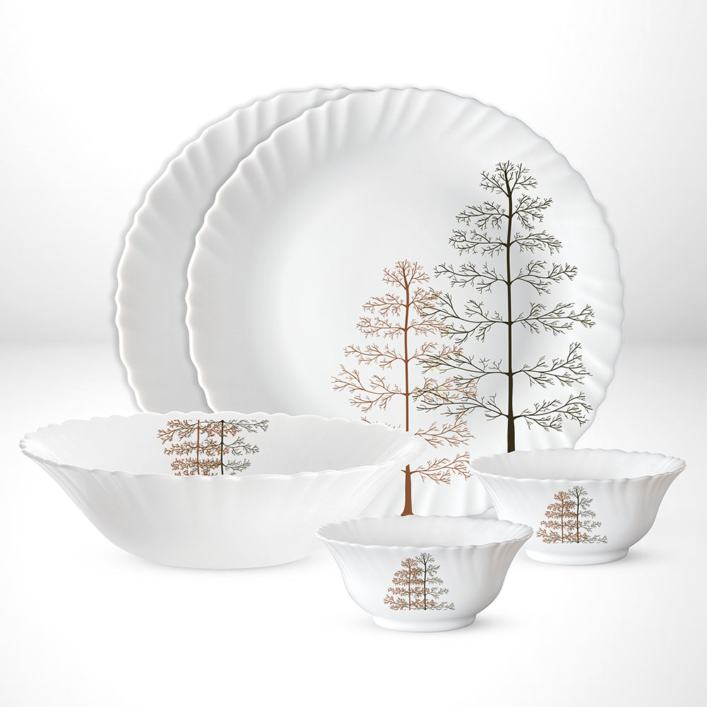 Larah by Borosil Pine Dinner Set, 9 pc