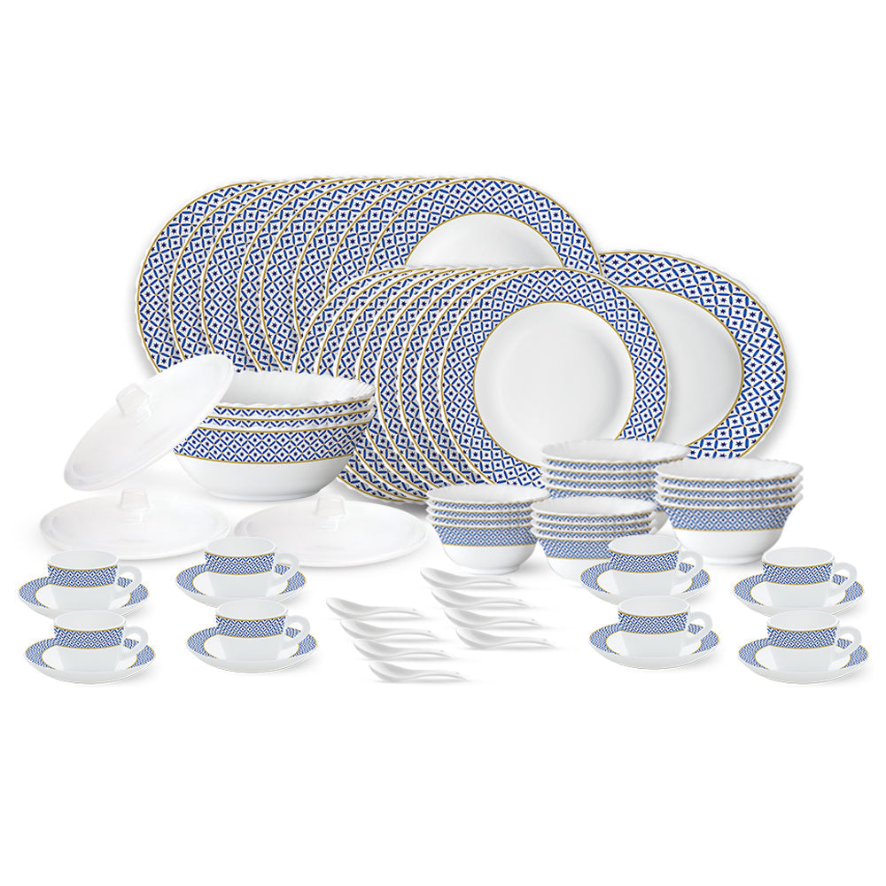 My Borosil Opalware Dinner Sets 63 pc Set: Serves 8 Larah by Borosil Juliet Dinner Set