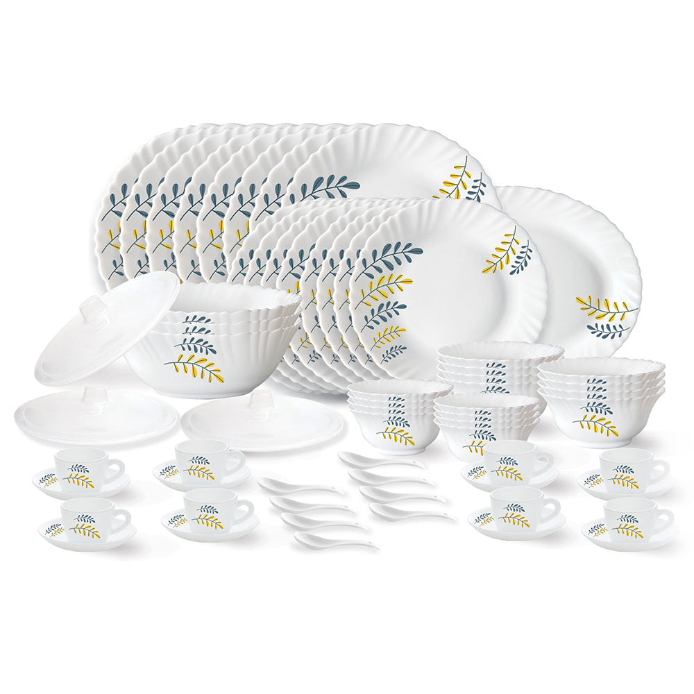 My Borosil Opalware Dinner Sets 63 pc Set: Serves 8 Larah by Borosil Niva Dinner Set