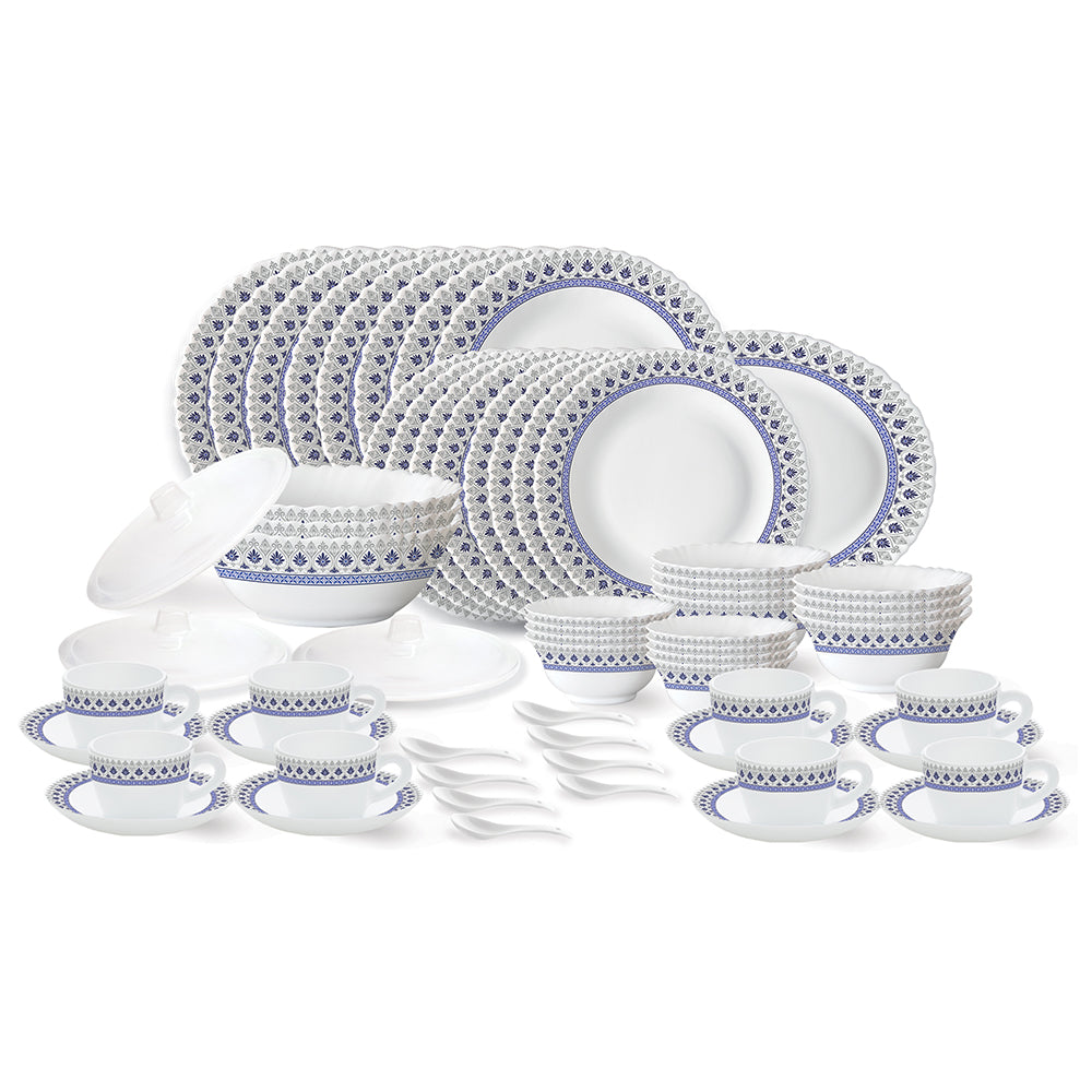 My Borosil Opalware Dinner Sets 63 pc Set: Serves 8 Larah by Borosil Ocean Dinner Set