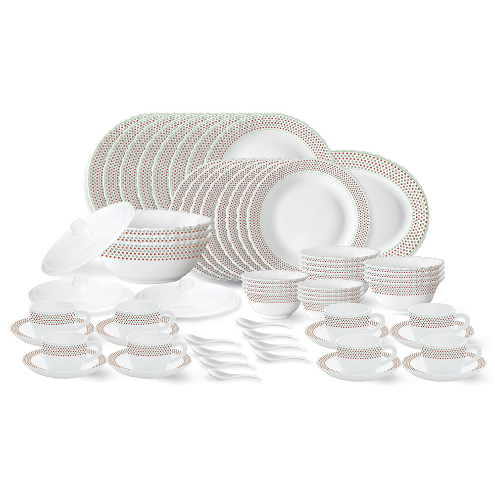 My Borosil Opalware Dinner Sets 63 pc Set: Serves 8 Larah by Borosil Waltz Dinner Set