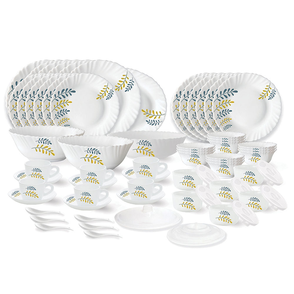 My Borosil Opalware Dinner Sets 66 pc Set: Serves 6 Larah by Borosil Niva Dinner Set