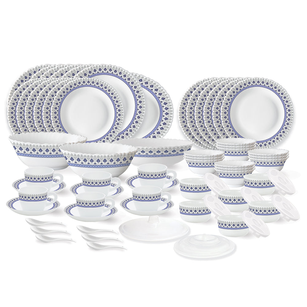 My Borosil Opalware Dinner Sets 66 pc Set: Serves 6 Larah by Borosil Ocean Dinner Set