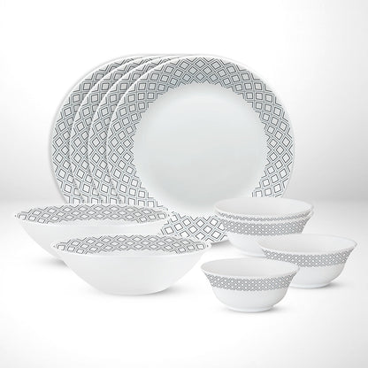 Larah Cone Black Grey Dinner Set
