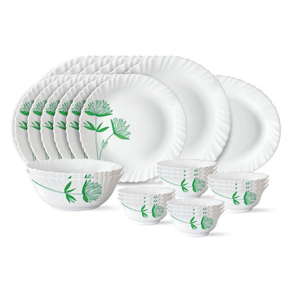 Larah Green Lily Dinner Set