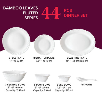 Larah Bamboo Leaves Dinner Set
