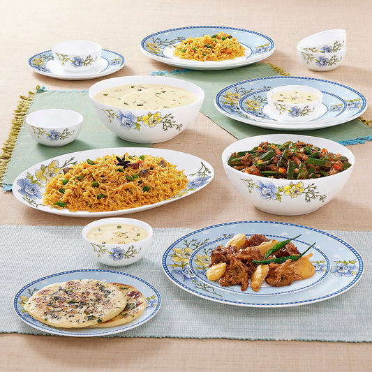 My Borosil Opalware Dinner Sets Larah by Borosil Blue Sapphire Dinner Set