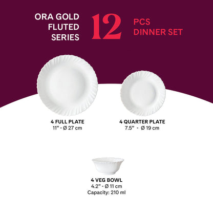 Larah Ora Gold Dinner Set, 35 pc