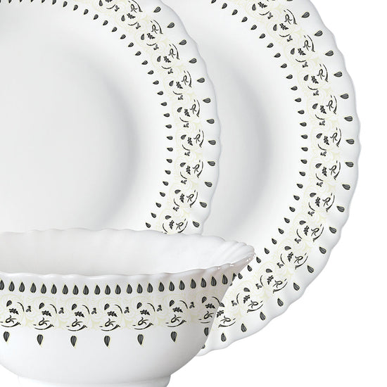 Larah Opalware by Borosil Ora Gold Dinner Set at Best Price Online in