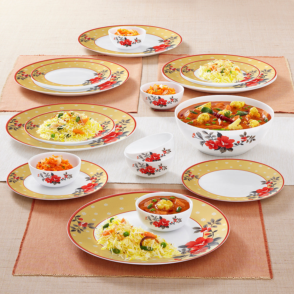 My Borosil Opalware Dinner Sets Larah by Borosil Pink Sapphire Dinner Set