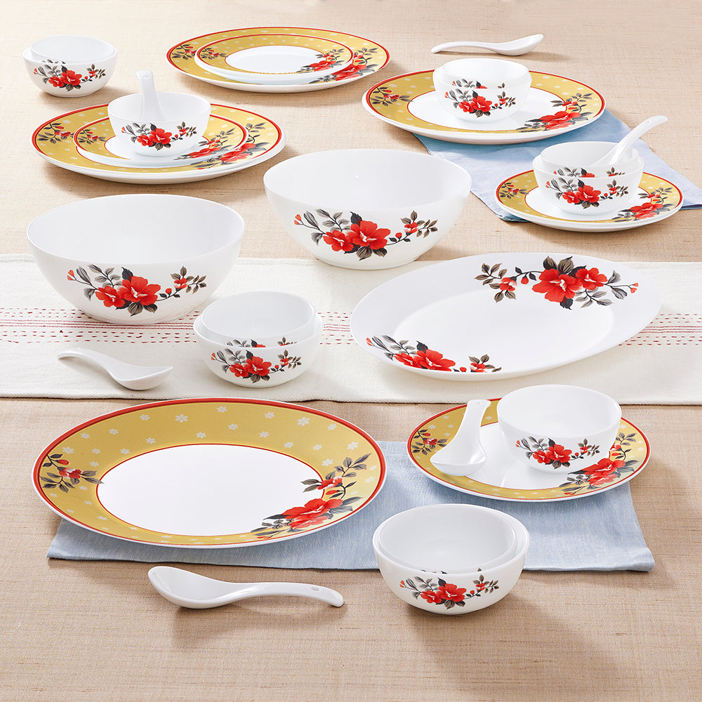 My Borosil Opalware Dinner Sets Larah by Borosil Pink Sapphire Dinner Set