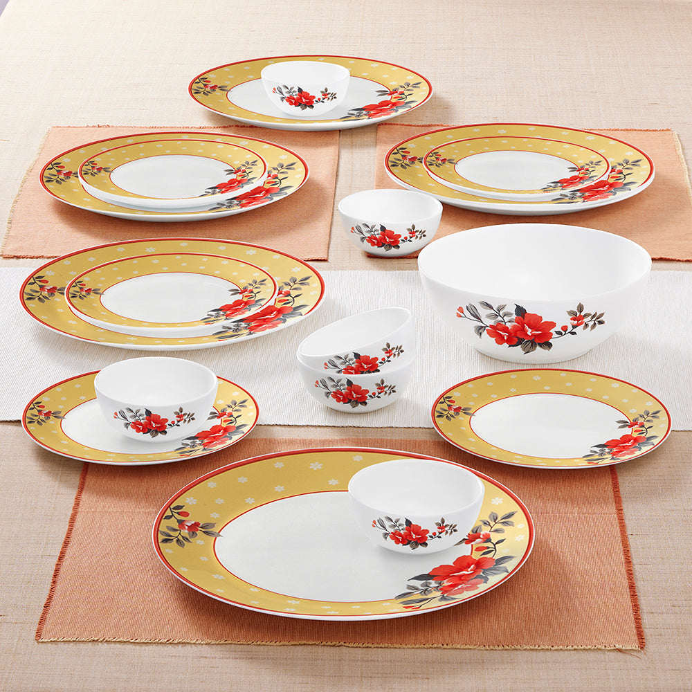 My Borosil Opalware Dinner Sets Larah by Borosil Pink Sapphire Dinner Set