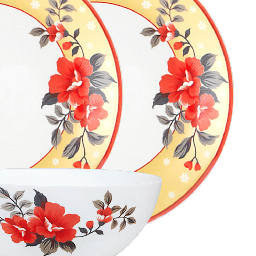 Larah by Borosil Pink Sapphire Dinner Set, 45 pc