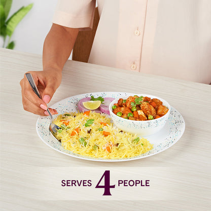 Larah by Borosil Riva Dinner Set, 10 pc