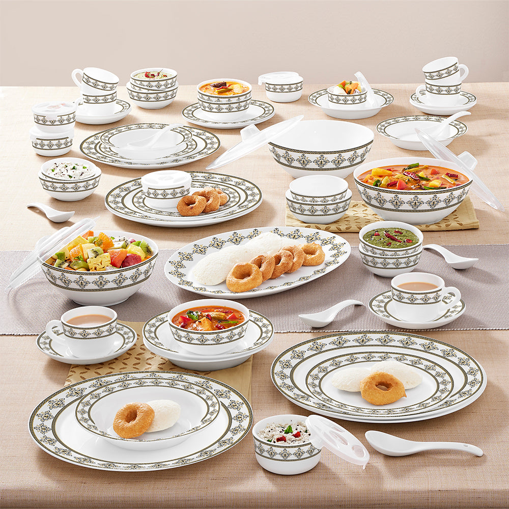 Larah by Borosil Syrah Dinner Set, 44 pc