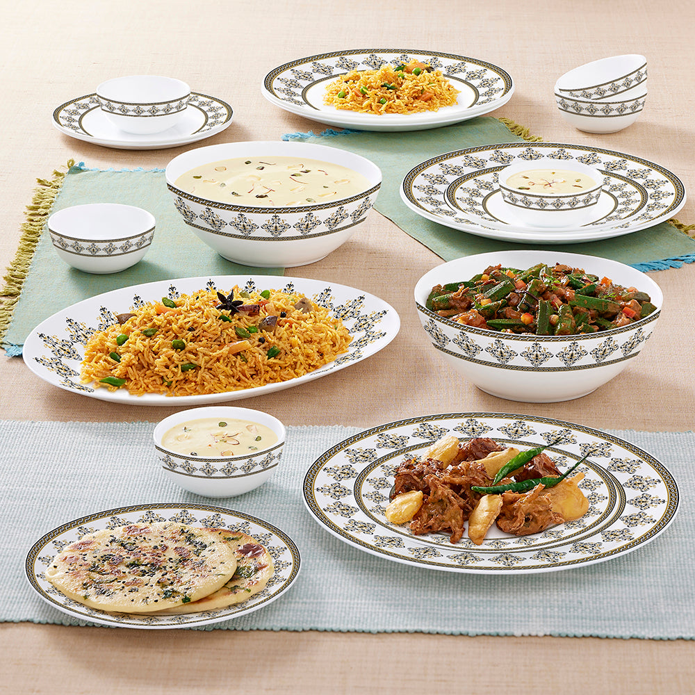 Larah by Borosil Syrah Dinner Set, 44 pc