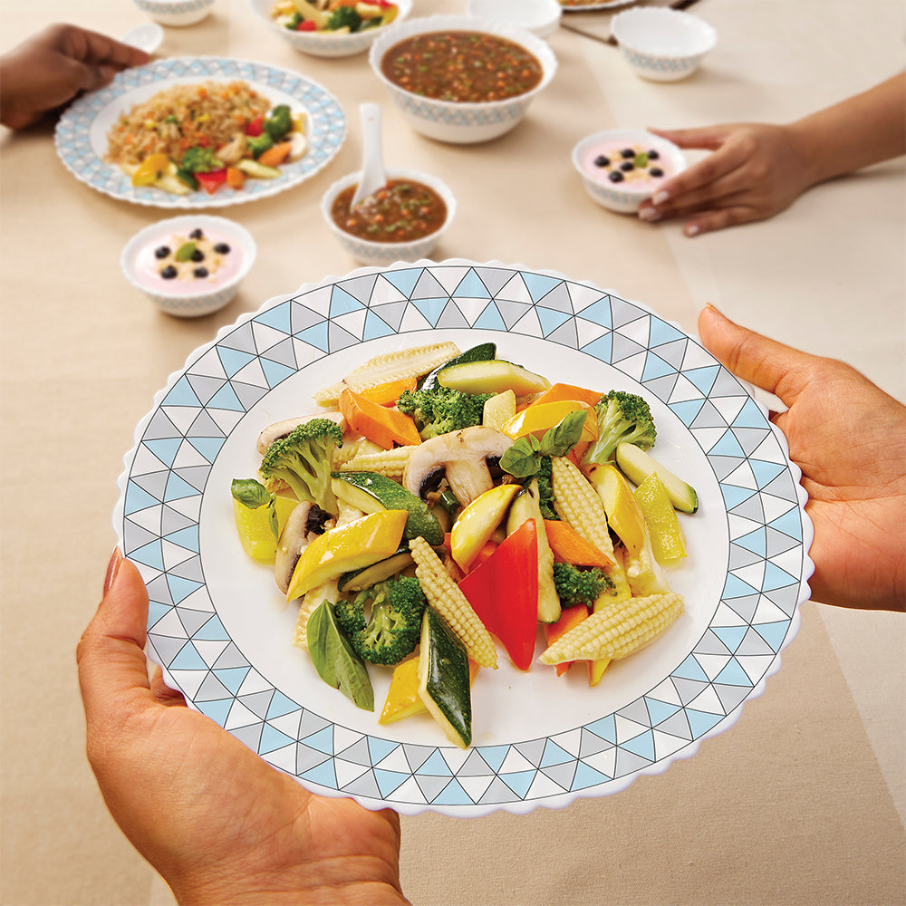 Larah by Borosil Weave Dinner Set, 27 pc