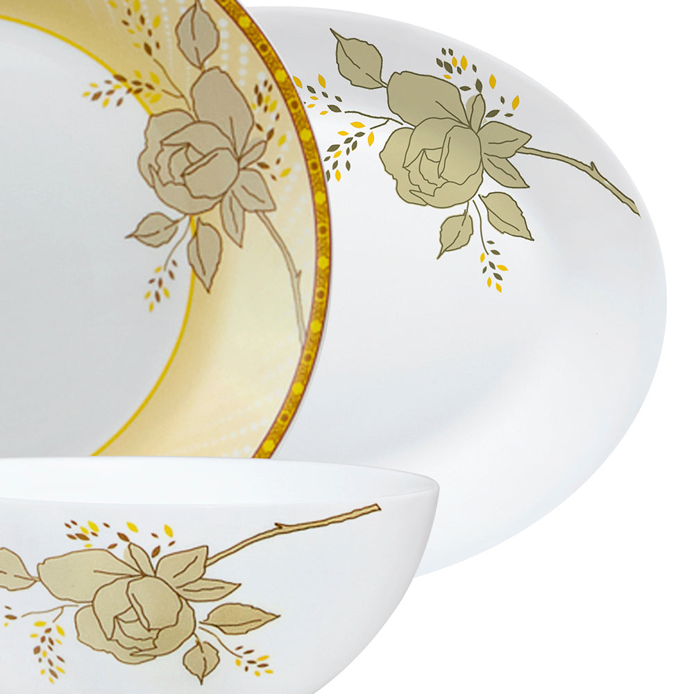 My Borosil Opalware Dinner Sets Larah by Borosil Yellow Sapphire Dinner Set