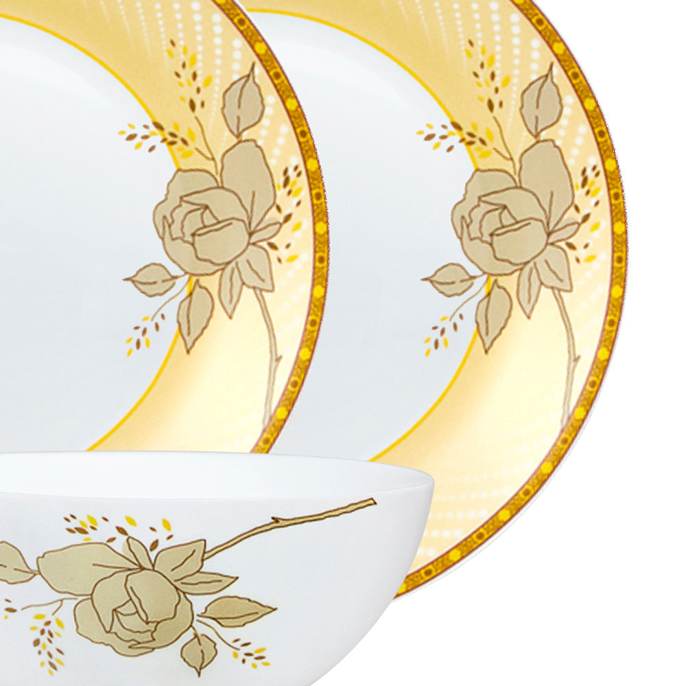 My Borosil Opalware Dinner Sets Larah by Borosil Yellow Sapphire Dinner Set