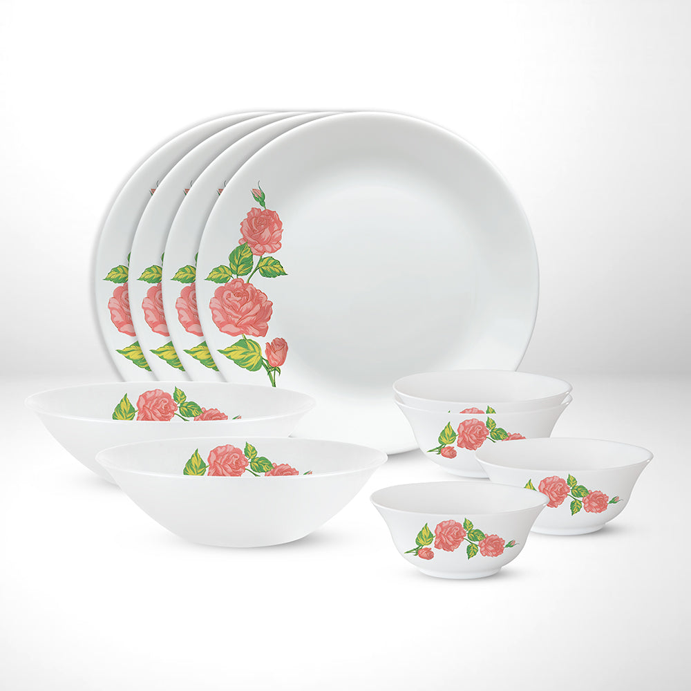 Larah by Borosil Rose Gold Dinner Set, 10 pc