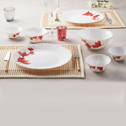 Larah by Borosil Ruby Dinner Set, 19 pc