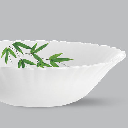 Larah by Borosil Bamboo Leaves Multipurpose Bowl, 2 pc Set
