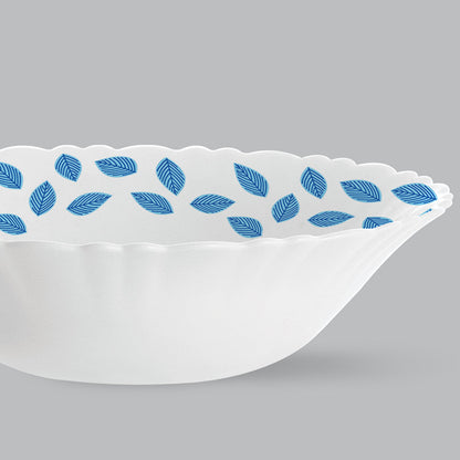 Larah by Borosil Blue Leaves Multipurpose Bowl, 2 pc Set