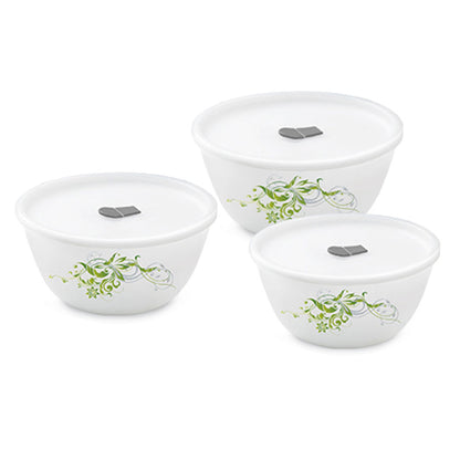 Larah Erba Mixing Bowl Set with Lid, 500ml + 750ml + 1 L