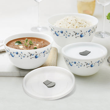Larah by Borosil Helena Mixing Bowl Set w Lid
