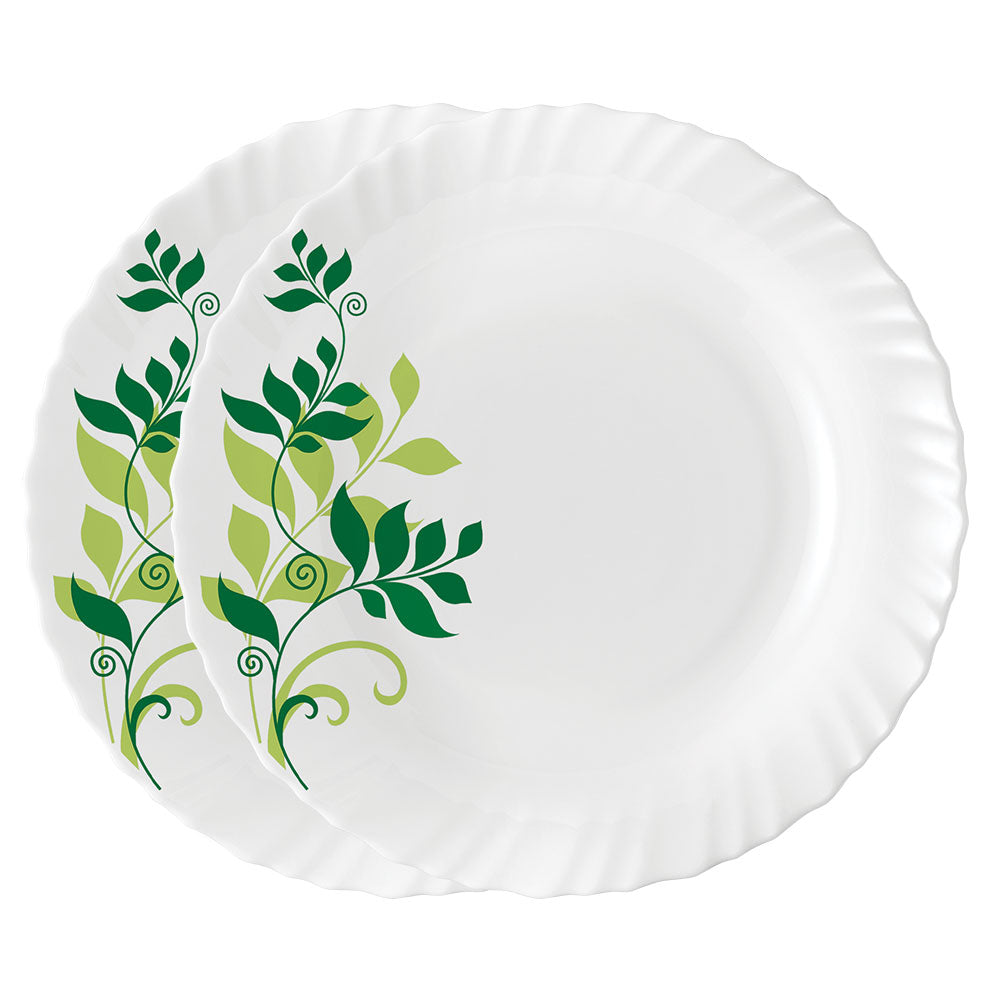 My Borosil Opalware Plate Sets 2 pc Set Fern Noodle / Soup Plate Set