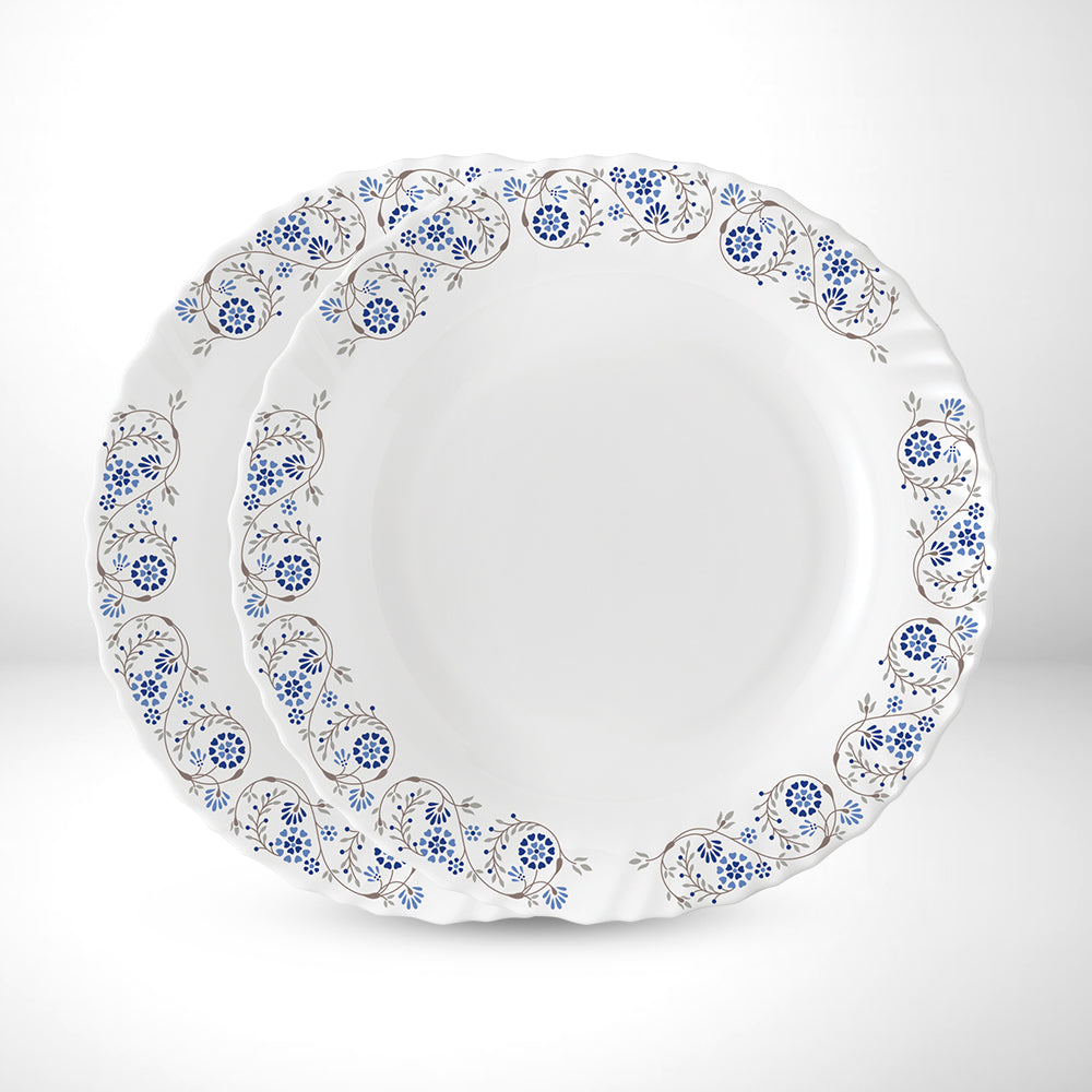 Larah by Borosil Mist Noodle / Soup Plate Set, 2 pc