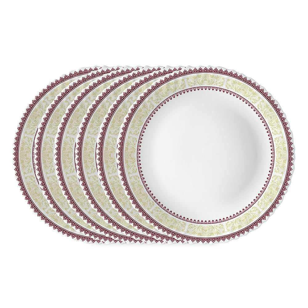 My Borosil Opalware Plate Sets 6 pc Set Larah by Borosil Elega Full Plate Set