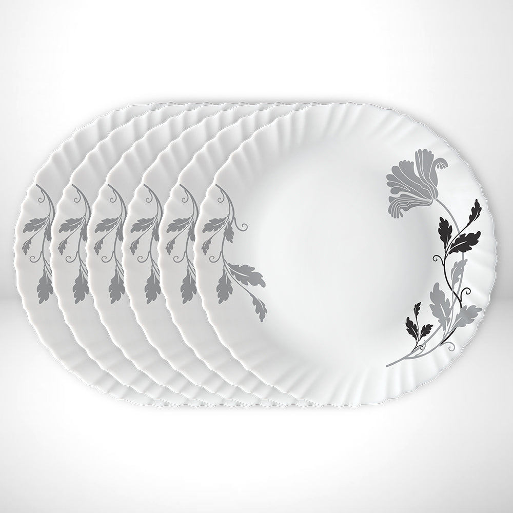 Larah by Borosil Millenia Full Plate Set, 6 pc